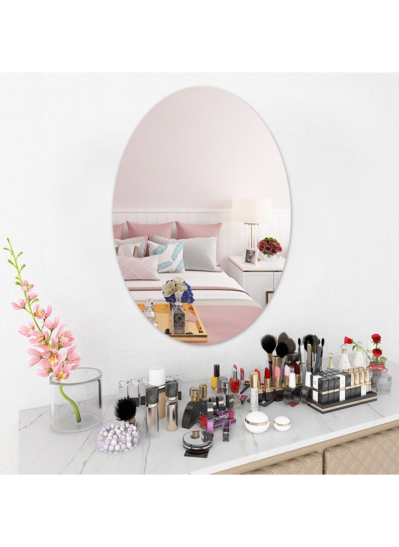 FASHION HOME - Frameless Self Adhesive Acrylic Mirror Flexible Plastic Mirror Sheets Wall Stickers 2mm Thickness 1pc - Image 1