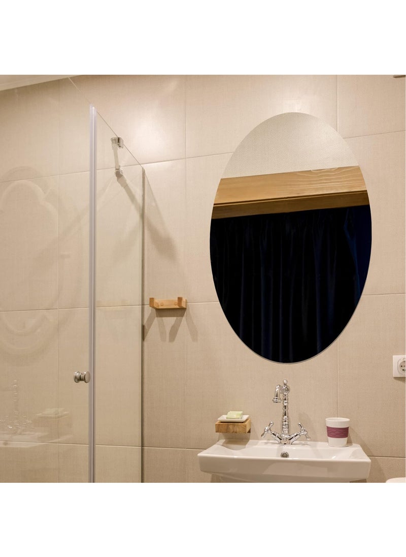 FASHION HOME - Frameless Self Adhesive Acrylic Mirror Flexible Plastic Mirror Sheets Wall Stickers 2mm Thickness 1pc - Image 1