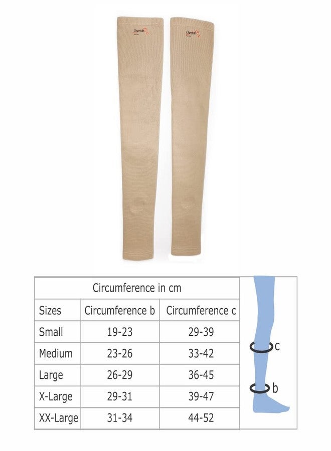 Cheetah Varicose Vein Stockings-Pairs (Large, Below Knee) - Image 4
