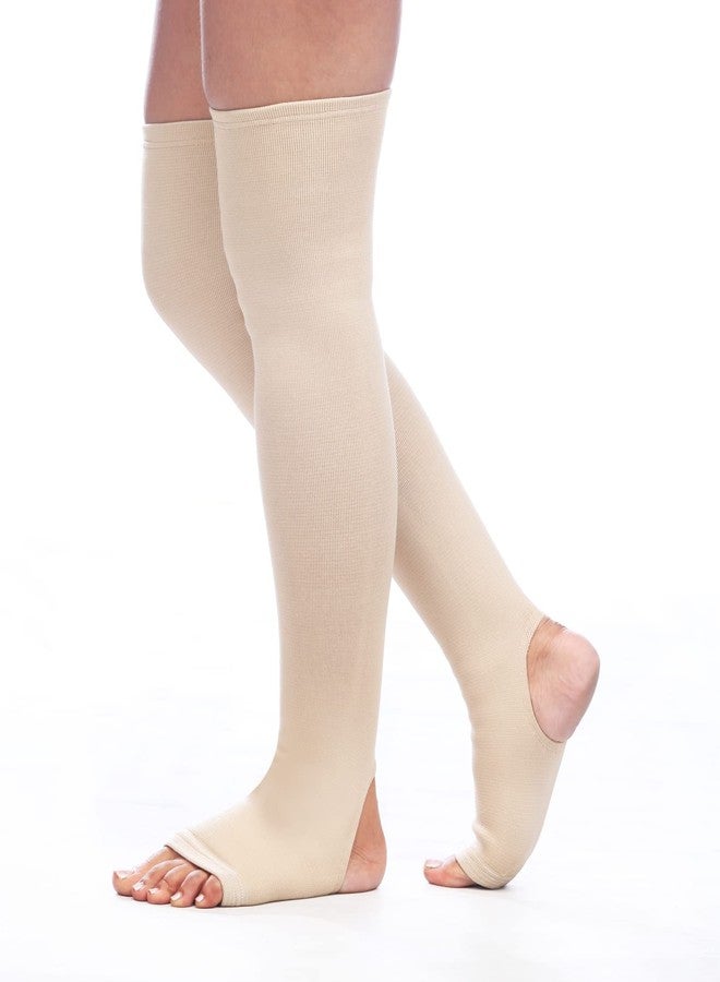 Cheetah Varicose Vein Stockings-Pairs (Large, Below Knee) - Image 1