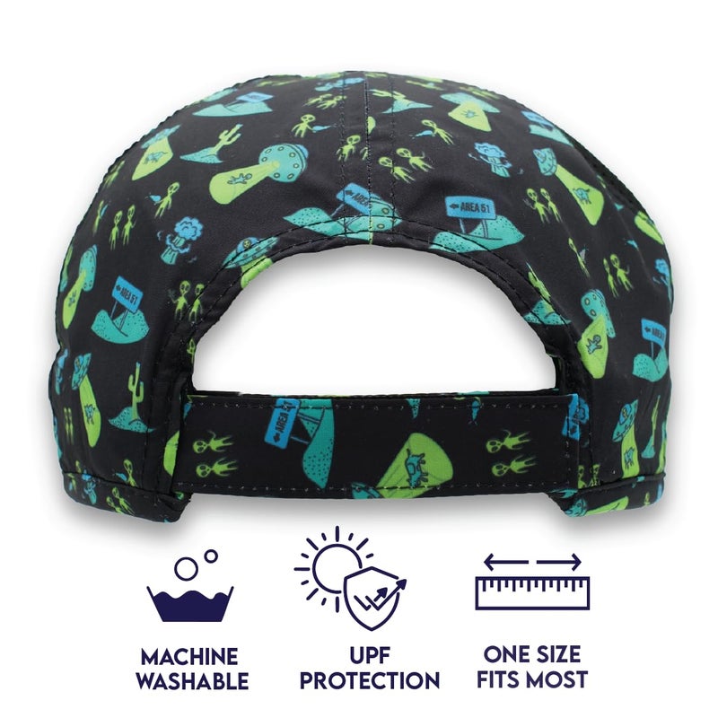 Sprints Race Day Performance Running Cap | The Lightweight, Quick Dry, Sport Hat, One Size, Unisex (Uninvited Alien Antics) - Image 4