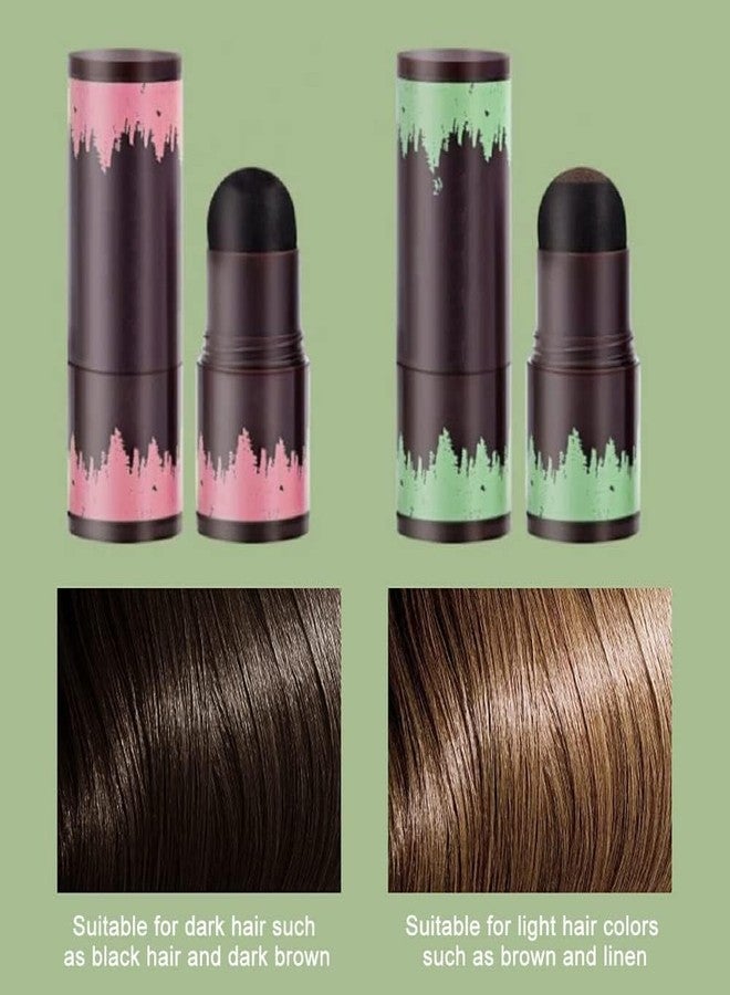 Glowhouse Hairline Powder Stick Hairline Shadow Powder Stick, Quick Root Touch-Up Waterproof Hair Root Concealer for Paired With 2 Eyebrow Stamp (1 PCS Mocha Brown & 1 PCS Pearl Black) PACK OF 2 - Image 3