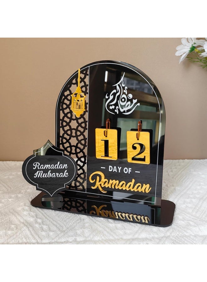 Ramadan Advent Calendar 2026, Eid Mubarak Countdown Calendars Tracker Date Gift DIY for Arabic Muslim Islamic Holiday Table Home Decorations Count Down Calendar - Image 1