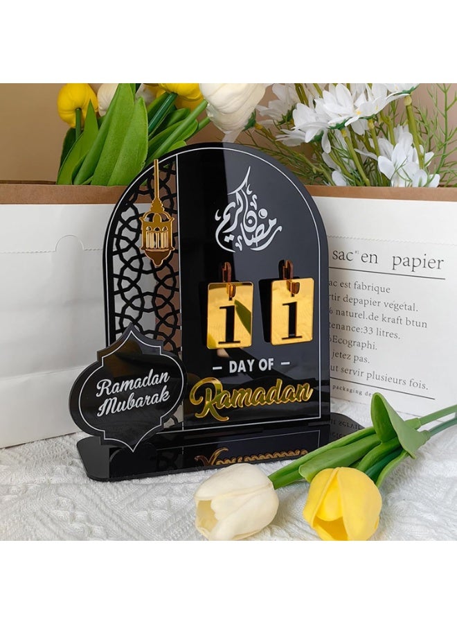 Ramadan Advent Calendar 2026, Eid Mubarak Countdown Calendars Tracker Date Gift DIY for Arabic Muslim Islamic Holiday Table Home Decorations Count Down Calendar - Image 2