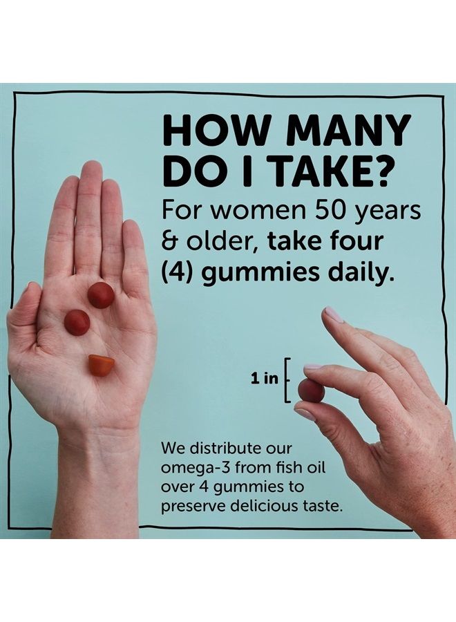 SmartyPants Women's Masters 50+ Multivitamin: Vitamin C, D3 & Zinc for Immunity, Lutein/Zeaxanthin for Eye Health*, CoQ10 for Heart Health, Omega 3 Fish Oil (EPA & DHA), B6, 120 Count (30 Day Supply) - Image 4