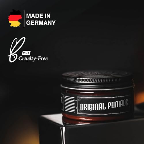 Charlemagne Original Hair Pomade for Men, Old School Scent - Water-Based Styling Pomade Hair Cream for Men - Developed by Barbers, Made in Germany (100 ml (Pack of 1), Light Hold) - Image 5
