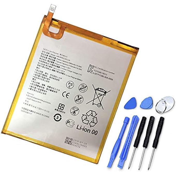 rayihni 19.5WH 5100MAH HB2899C0ECW REPLACEMENT BATTERY FOR HUAWEI MEDIAPAD M3 M5 8.4 INCHES BTV-DL09 BTV-W09 SHT-AL09 SHT-W09 WITH TOOLS - Image 1