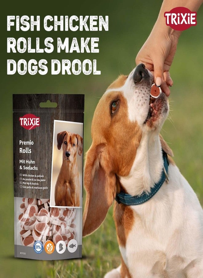 تريكسي بريميو، مكافآت للكلاب، 75 غرام، لذيذة وغنية بالعناصر الغذائية، مكافآت صحية للكلاب، مناسبة لجميع سلالات الكلاب - عبوة من 4 قطع (لفائف سمك ودجاج)، لجميع مراحل حياة الكلب - Image 2