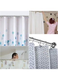 Rubik Shower Curtain Rod Adjustable 105-170Cm Extendable Length Telescopic Tension Bar Stainless Steel No Drill Type For Bathroom Shower Bathtub  - Image 2