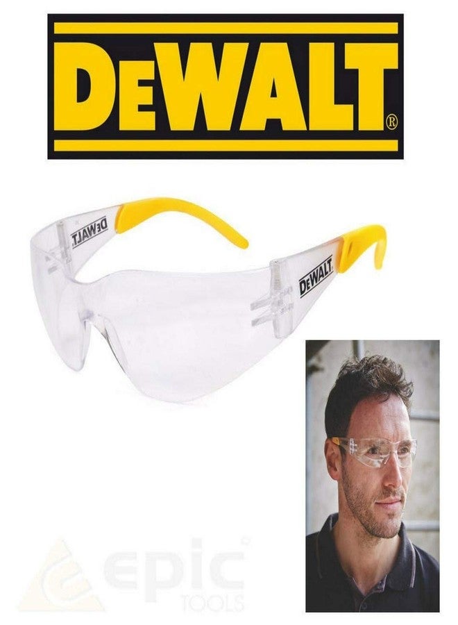 DEWALT DPG54-1C Protector™ Protective Eyewear - ANSI Z87.1+ Impact Rated - Lightweight Universal-Fit Frame - Flexible Rubber Temples - Clear Lens - 1 Pair - Image 4