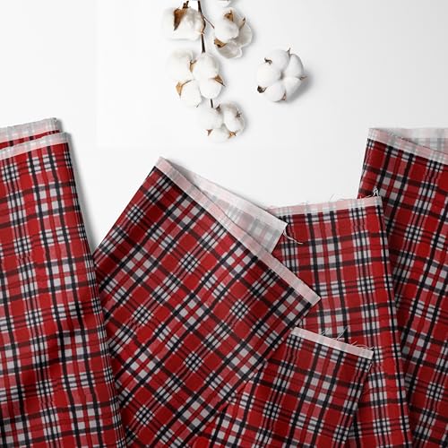 Bacati - Boys Red Plaids/Stripes Crib Sheet - Image 2