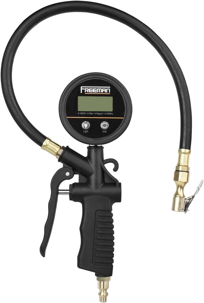 Freeman Composite Digital Tire Inflator with LCD Gauge - Image 1