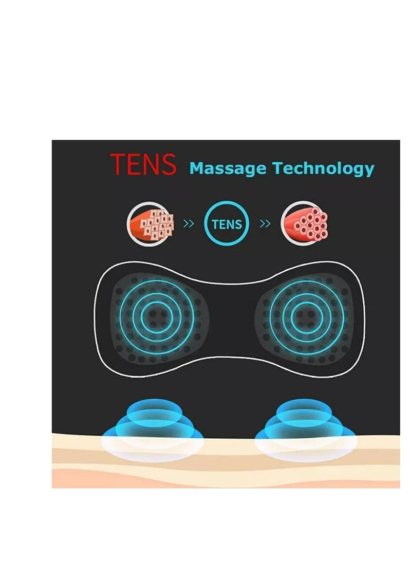 Generic Neck Electric Massager TENS Massage Stickers Portable Mini Shoulder and Back Relieve Fatigue Black  - Image 4