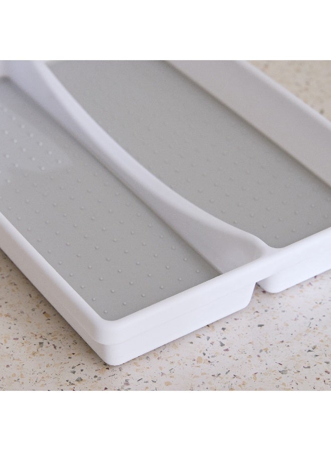 Home Box Omega Anti-Skid 2-in-1 Drawer Organizer Bin 32.2 x 4.5 x 22.7 cm - Image 1