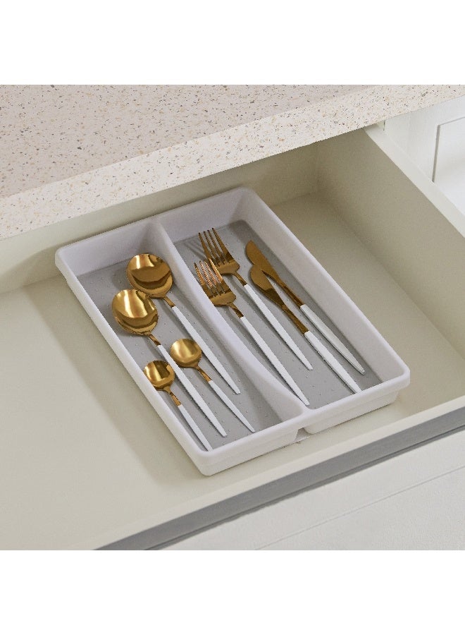 Home Box Omega Anti-Skid 2-in-1 Drawer Organizer Bin 32.2 x 4.5 x 22.7 cm - Image 2