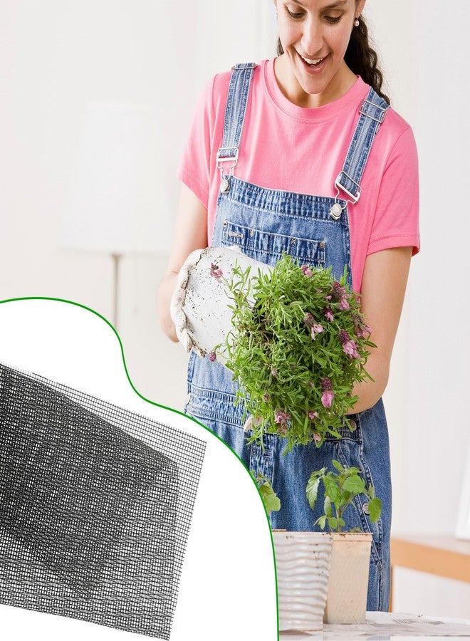 lasuroa Pack of 10 Flower Pot Hole Net Pads, 30 x 20 cm Bonsai Net Drainage Strainer Plant Pot Drainage Net Plant Sieve Net Prevent Soil Leaking - Image 3
