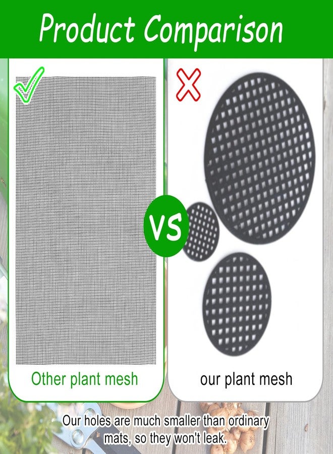 lasuroa Pack of 10 Flower Pot Hole Net Pads, 30 x 20 cm Bonsai Net Drainage Strainer Plant Pot Drainage Net Plant Sieve Net Prevent Soil Leaking - Image 4
