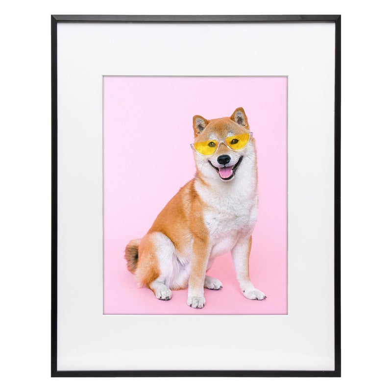 FrameWorks الأطر 8x10 مُحسَّمة إلى 5x7 إطار الصورة - إطار الألومنيوم مع الزجاج المقسّر قابلة للإزالة للصور الملصقات الفنية إطار الجدار الأنيق للمنزل معرض الجدران غرفة المعيشة - أسود - - Image 1