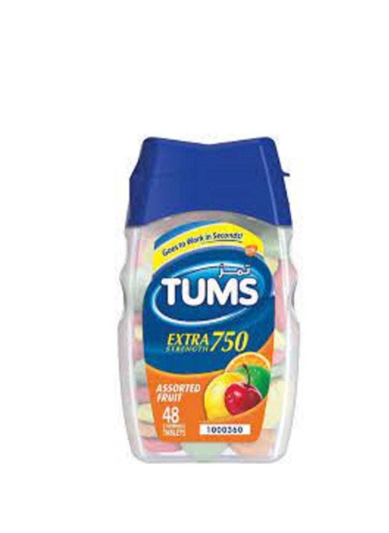 gsk Tums Extra Strength 750mg 48 Chewable Tablets  - Image 2