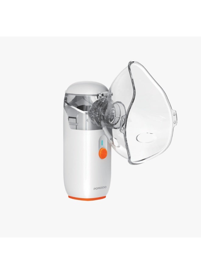 porodo LiveOn Portable Nebulizer / Rechargeable Mesh Nebulizer / Superfine 4μm Particle Atomizer / Adjustable Fogging / Anti-Leak Design / USB-C Charging Inhaler - White - Image 1