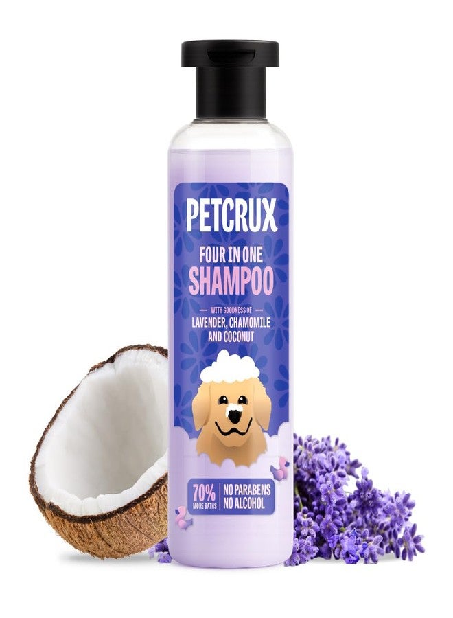 Petcrux Lavender Dog Shampoo 1000ml - Sulphate & Paraben Free - Four in One with Goodness of Lavender, Chamomile & Coconut - for All Types of Dog Golden Retrievers, Labradors, German Shepherds - Image 1