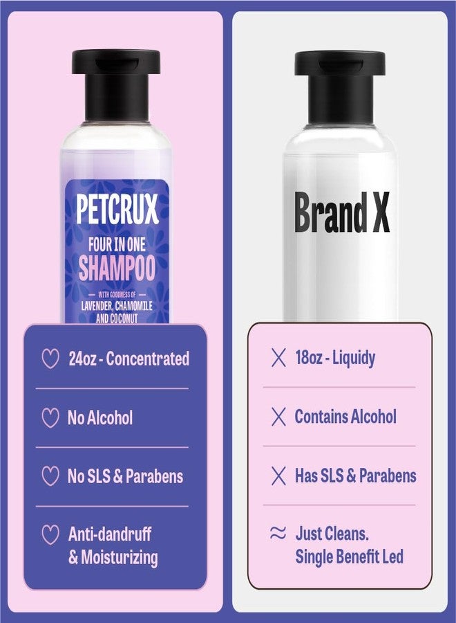 Petcrux Lavender Dog Shampoo 1000ml - Sulphate & Paraben Free - Four in One with Goodness of Lavender, Chamomile & Coconut - for All Types of Dog Golden Retrievers, Labradors, German Shepherds - Image 4
