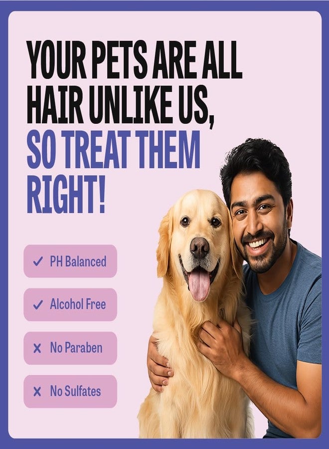 Petcrux Lavender Dog Shampoo 1000ml - Sulphate & Paraben Free - Four in One with Goodness of Lavender, Chamomile & Coconut - for All Types of Dog Golden Retrievers, Labradors, German Shepherds - Image 2