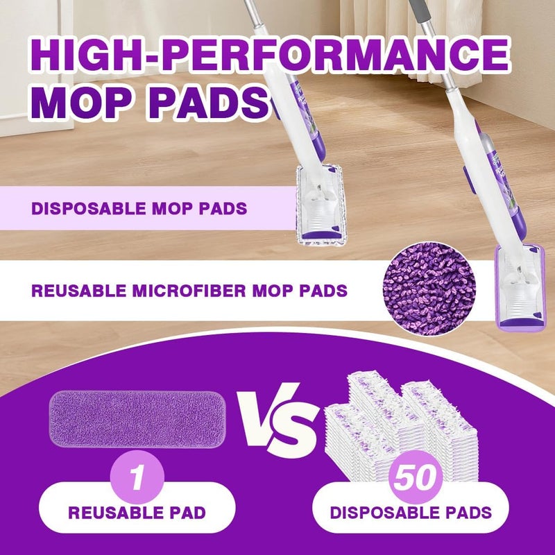وسادات ممسحة من الألياف الدقيقة قابلة لإعادة الاستخدام لـ Swiffer PowerMop، عبوات بديلة لوسادات الممسحة الكهربائية لممسحة رش 13-15 بوصة، وسادات ممسحة كهربائية قابلة للغسل في الغسالة بديلة لتنظيف الأرضيات متعددة الأسطح، عبوة من 4 قطع - Image 5