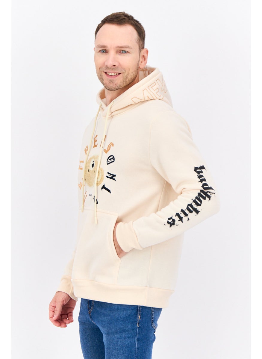 Men Hooded Embroidered Long Sleeves Sweatshirt, Beige - pzsku/Z6955494E5960ED06B509Z/45/_/1737641933/7968012d-ee74-476d-98c9-72218ae13159