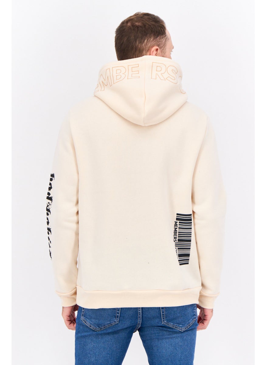 Men Hooded Embroidered Long Sleeves Sweatshirt, Beige - pzsku/Z6955494E5960ED06B509Z/45/_/1737641937/61754233-b3e7-4773-837d-443264c7c48a