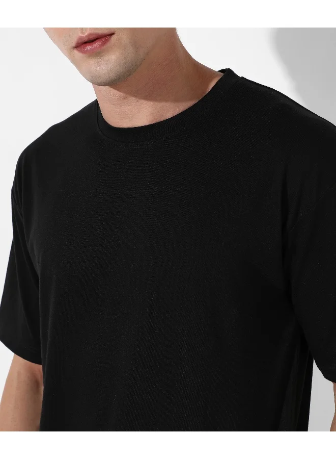 CAHOOT  Men's Black Relaxed Co-Ord Set With Graphic Print For Casual Wear | Cotton Poly Lycra Fabric | Clothing Set Crafted With Comfort Fit & High Performance For Everyday Wear for Men | Best Price UAE