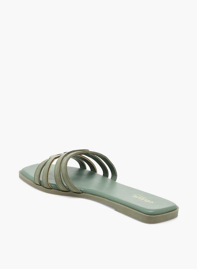 Celeste Women Suede Strappy Slip-On Sandals - Image 5
