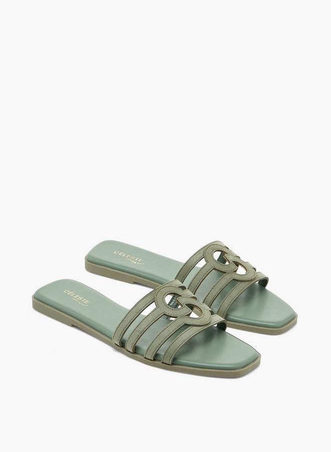 Celeste Women Suede Strappy Slip-On Sandals - Image 3