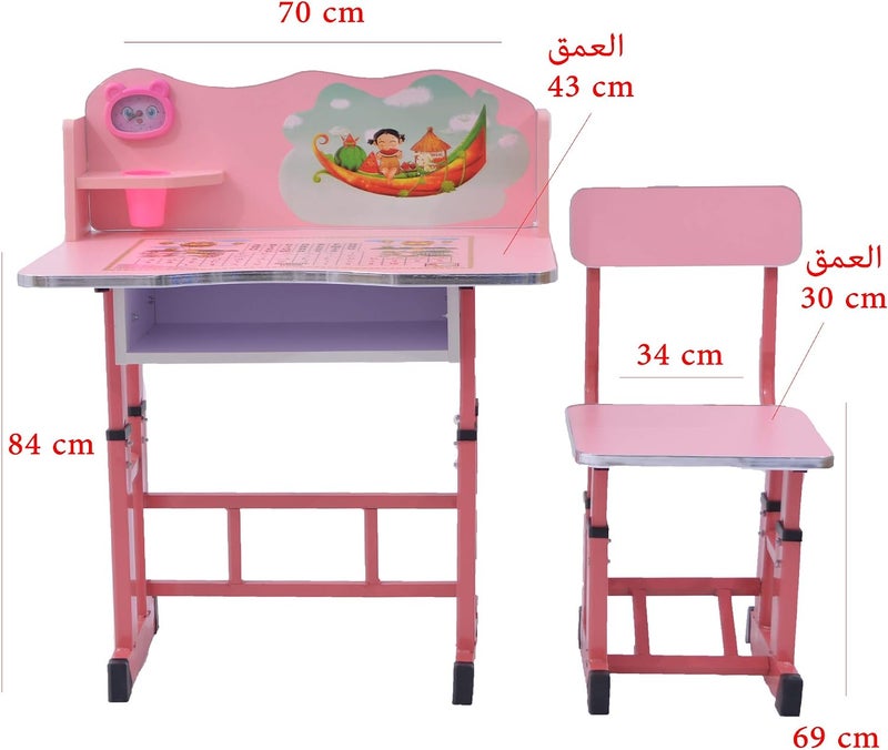 كاما مكتب دراسة الأطفال كاما، طاولة كتابة وكرسي، طلاب المدارس الابتدائية، واجبات منزلية - Image 3