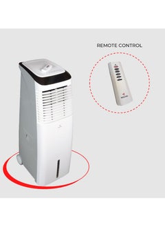 ميباشي ME-ACO1001 Air Cooler – 30L Tank, 1000m³/h Air Flow, 12m/s Speed, 4 Fan Modes, Timer, Remote Control, Honeycomb Pads, Auto Swing, Portable – White  - Image 1