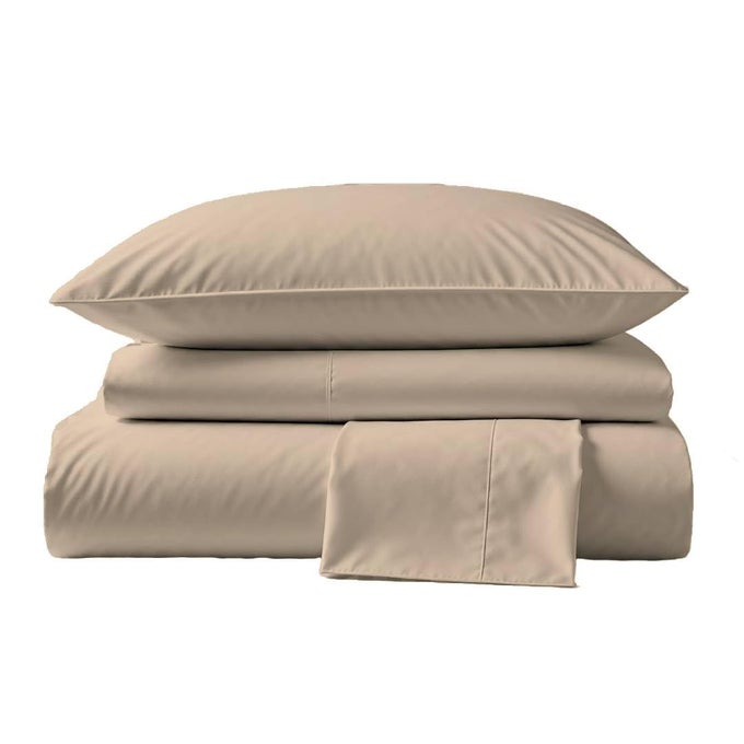 BED SHEET SET QUEEN SIZE 4 PIECES 100 PERUVIAN PIMA COTTON PERCALE 415 THREAD COUNT COOLING BREATHABLE SOFT HOTELQUALITY BEDDING LATTE