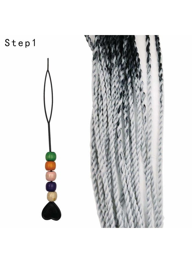 Messen 8 Pieces: Hair Tool Plastic Quick Beader For Loading Beads Ponytail Maker Styling Tool (8 Pcs, 7 Colors) - Image 3