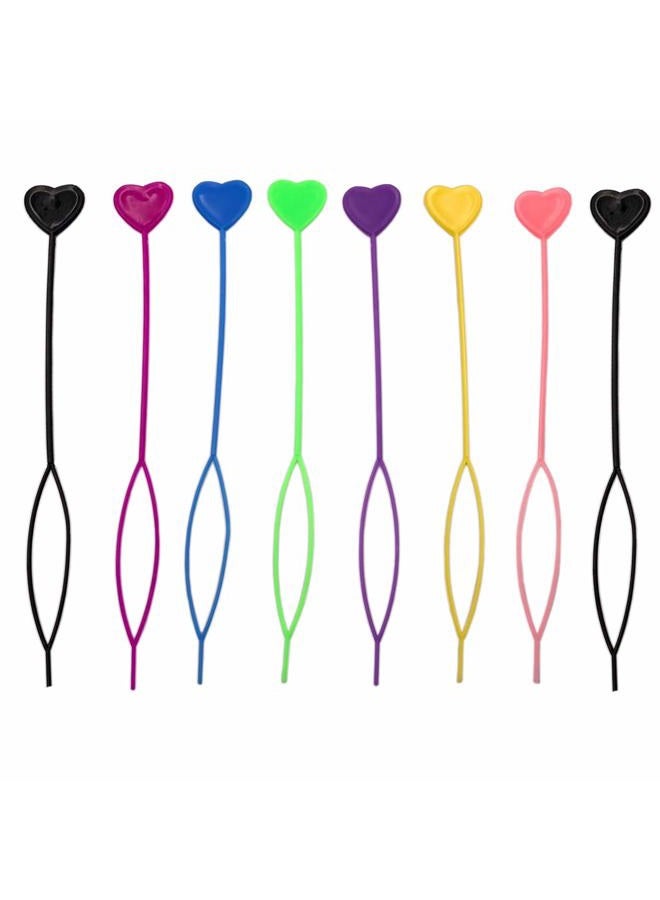 Messen 8 Pieces: Hair Tool Plastic Quick Beader For Loading Beads Ponytail Maker Styling Tool (8 Pcs, 7 Colors) - Image 1