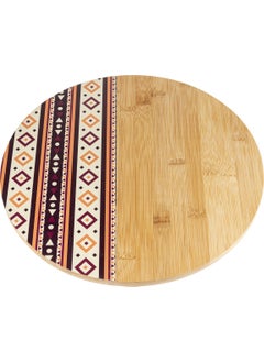 Naturalove Patterned Bamboo Rotating Serving Tray  - Image 2