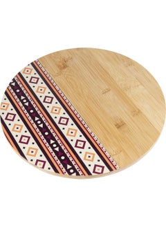 Naturalove Patterned Bamboo Rotating Serving Tray  - Image 3