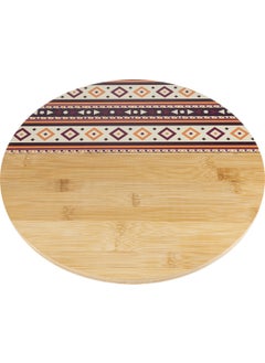 Naturalove Patterned Bamboo Rotating Serving Tray  - Image 1