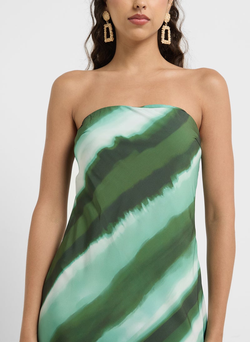 جينجر فستان مخطط بدون حمالات - Image 3