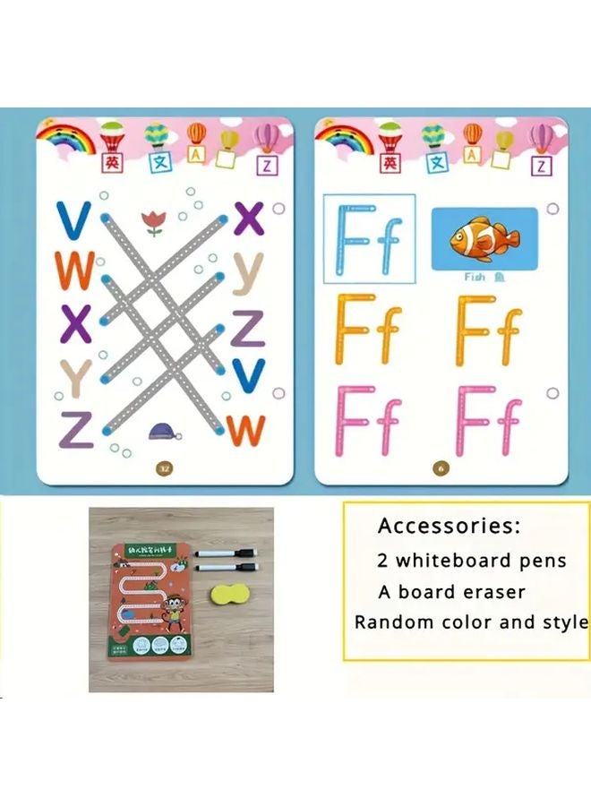 HL 33Y YZXZ Reusable Training Cards With 2 Whiteboard Markers Educational Logic Puzzle Toy - Image 1