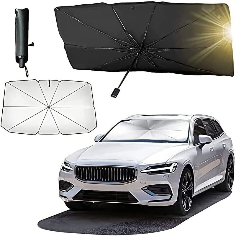 AMERTEER Car Windshield Sun Shade UV Rays and Heat Sun Visor Protector Foldable Reflector Umbrella umbrella Shield