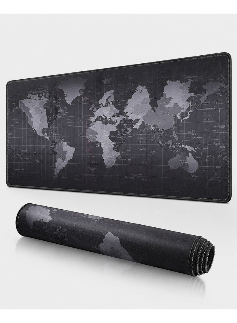 SparkSprout World Map Gaming Mouse Pad,Gaming Laptop Mouse Pad Gaming Mouse Pad Big Desk Pads PC Keyboard Non-Slip Super Rubber Table Mat Mouse Pads Edges Design for mouse and keyboard,gaming home and working office - Image 1
