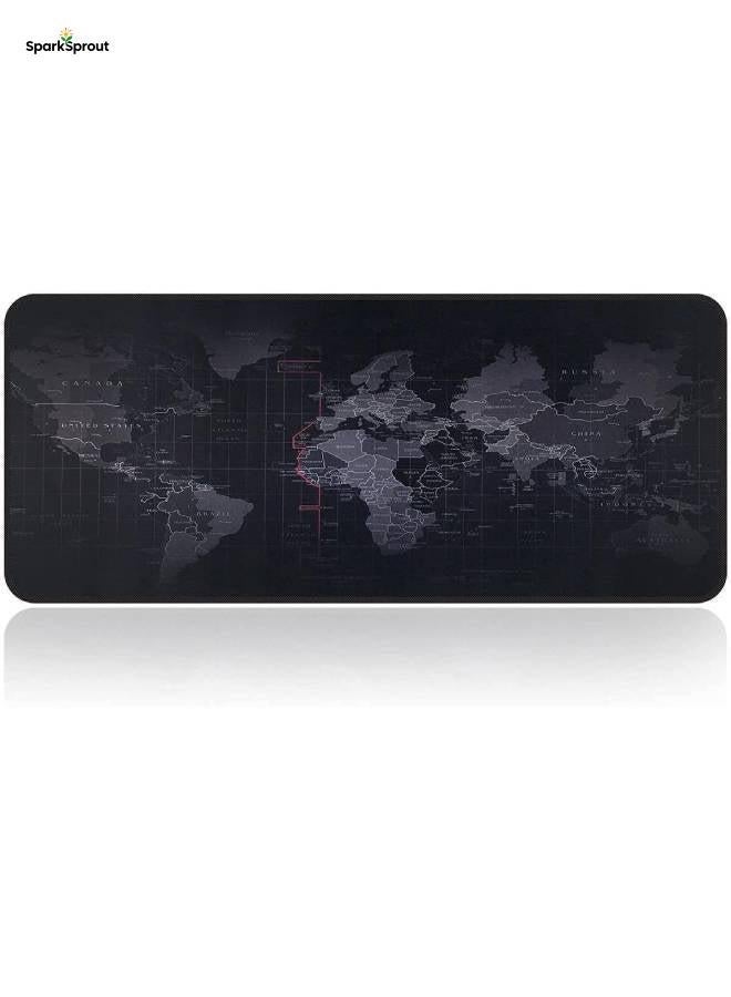 SparkSprout World Map Gaming Mouse Pad,Gaming Laptop Mouse Pad Gaming Mouse Pad Big Desk Pads PC Keyboard Non-Slip Super Rubber Table Mat Mouse Pads Edges Design for mouse and keyboard,gaming home and working office - Image 2