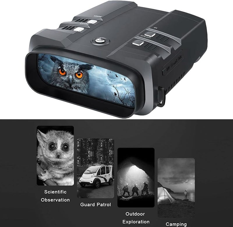 CTHCJ Infrared LED Night Vision Binoculars, 1080P FHD Hunting Binoculars with 3x Digital Zoom, 4inch Viewing Screen, 10h Standby Time, Night Goggles for Wildlife Watching, Camping - Image 5