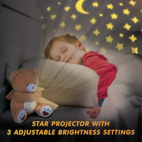BEREST Baby Sleep Soother Bear, Mom's Heartbeat & Lullabies White Noise Machine, Nursery Decor Night Light Projector, Toddler Crib Sleeping Aid, Newborns Shower Gifts Portable Teddy - Image 3