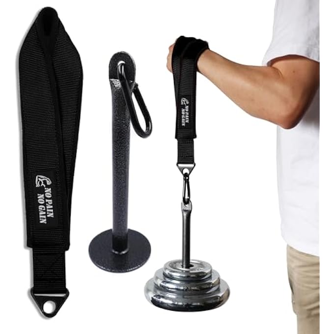 rayihni Arm Wrestling Training Strap Belt Hand Grip Arm Finger Forearm Exercise Equipment Strengthener And Power Trainer For Cable Machine And Free Weight Workout - Image 1