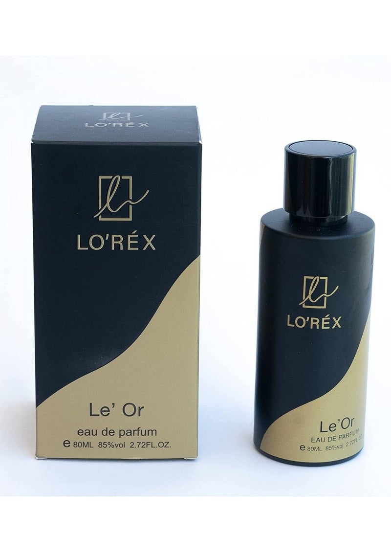 Lorex - LO'REX, Le' Or, Eau De Perfume, Flowral Fresh, For Femme 80ml - Image 1